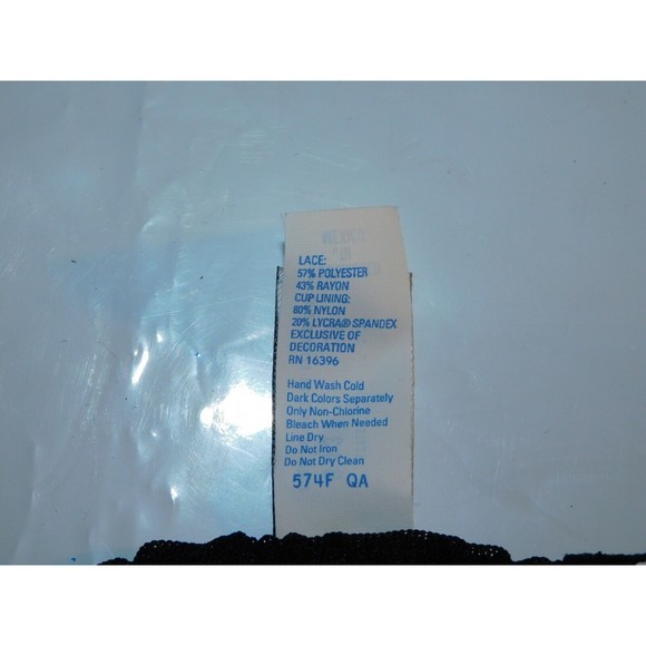 Marilyn Monroe by Warner's Black Lightly Lined Lace Lacy Size 34 - Picture 9 of 9